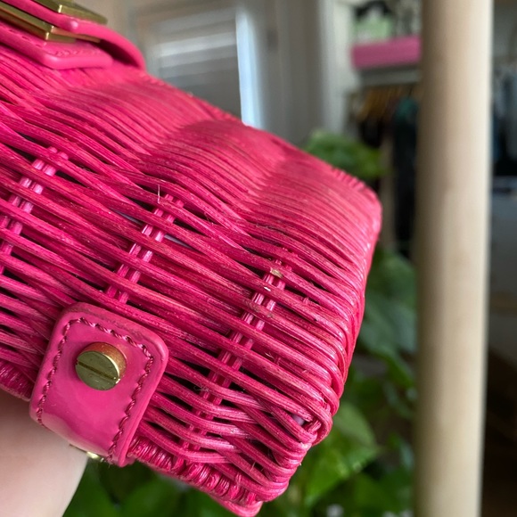 Pink rattan clutch - Picture 3 of 10